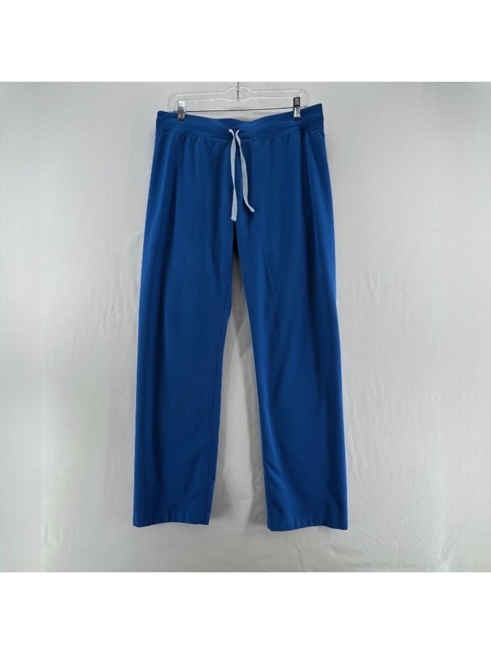 FIGS Livingston Scrub Pants Womens M Straight Stretch Yoga Waist Drawstring Blue